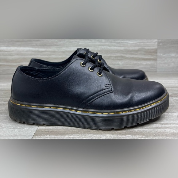 Dr. Martens Shoes - Dr. Martens Zavala Lo Black Leather 3 Hole Oxford Womens Size 8